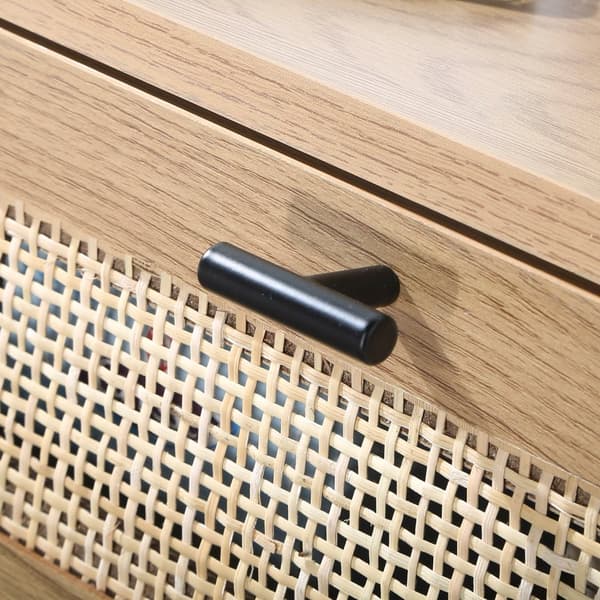 Sängbord 1 Rottinglåda med Hylla H50 cm - JAYA