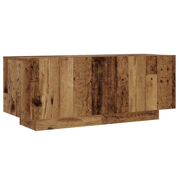 vidaXL Sängbord åldrat trä 100x35x40 cm konstruerat trä