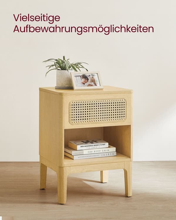 Bedside Table - Modern - Med låda och öppet fack