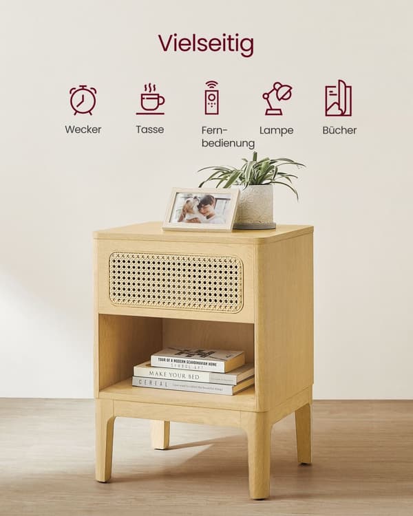 Bedside Table - Modern - Med låda och öppet fack
