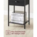Miniatyrbillede 7 af 7: Bedtbord - stofskuffe - sort hylde