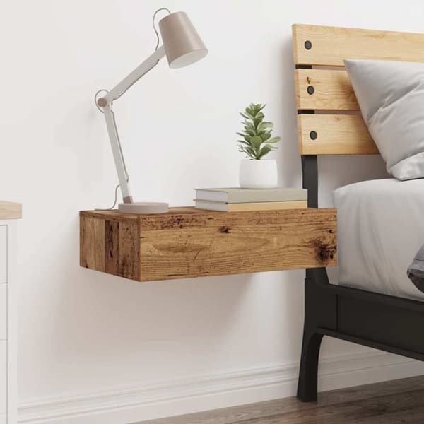 vidaXL Nattbord gammelt tre 60x35 cm konstruert tre
