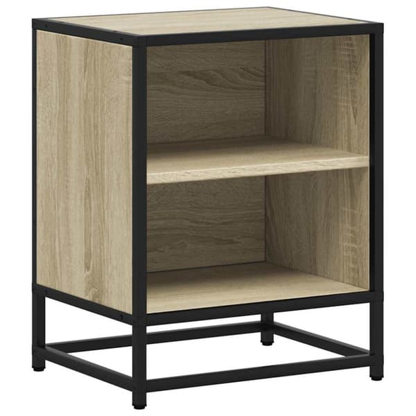 vidaXL Nattbord sonoma eik 40x31x50 cm konstruert tre og metall