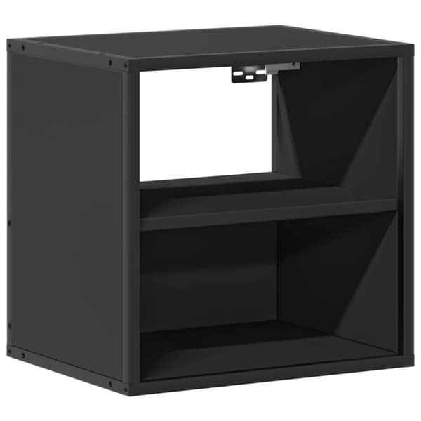vidaXL Veggmontert nattbord svart 40x31x39,5 cm