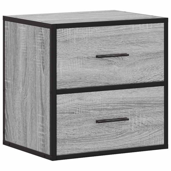 vidaXL væghængt sengebord 40x31x39,5 cm grå sonoma-eg