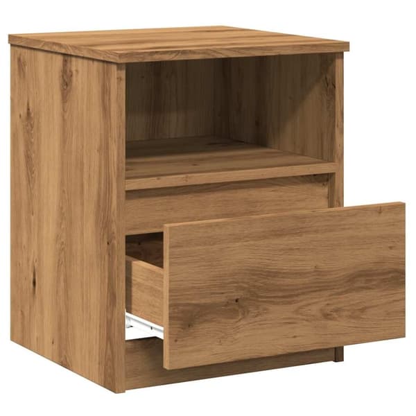 vidaXL Nattbord artisan eik 40x40x50 cm konstruert tre