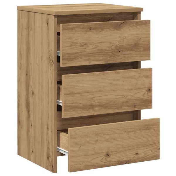vidaXL Nattbord artisan eik 40x35x62,5 cm konstruert tre