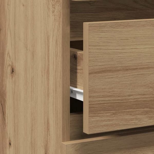vidaXL Nattbord artisan eik 40x35x62,5 cm konstruert tre