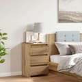 Miniatyrbilde 2 av 11: vidaXL Nattbord artisan eik 40x35x62,5 cm konstruert tre