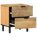 Miniatyrbilde 4 av 11: vidaXL Nattbord 2 stk brun 40x33x46 cm heltre mango