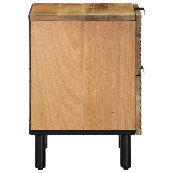 vidaXL Nattbord 2 stk brun 40x33x46 cm heltre mango