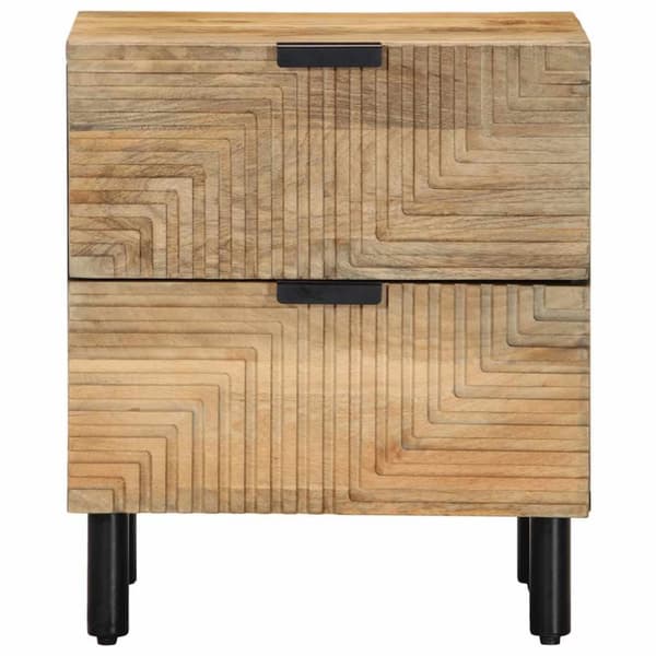 vidaXL Nattbord 2 stk brun 40x33x46 cm heltre mango