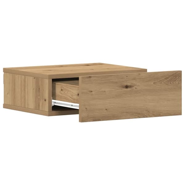 vidaXL Flytende nattbord 2 stk artisan eik 40x32x15 cm konstruert tre