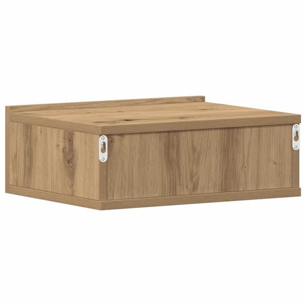 vidaXL Flytende nattbord 2 stk artisan eik 40x32x15 cm konstruert tre