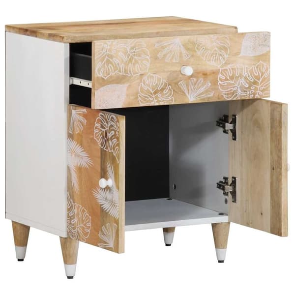 vidaXL Nattbord 50x33x60 cm heltre mango