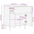 Miniatyrbilde 11 av 11: vidaXL Nattbord 50x33x60 cm heltre mango