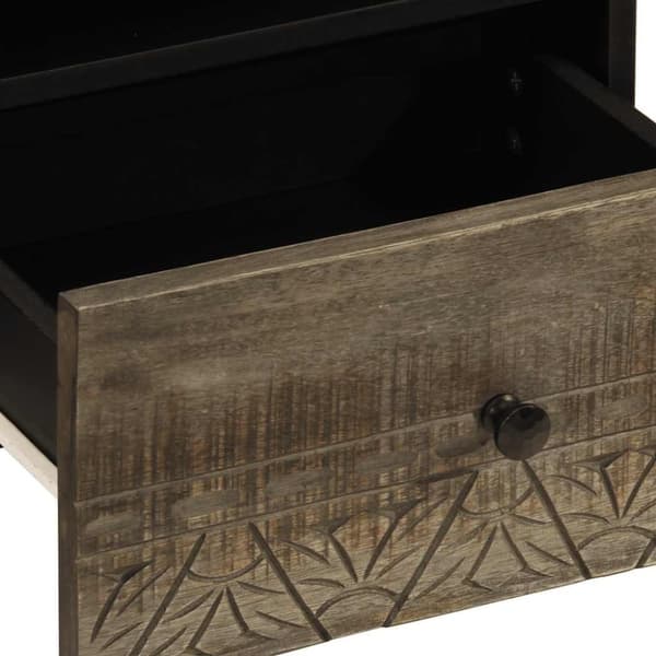 vidaXL Nattbord 2 stk lysegrå 40x33x46 cm heltre mango