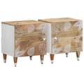 Miniatyrbilde 1 av 11: vidaXL Nattbord 2 stk 40x33,5x46 cm heltre mango