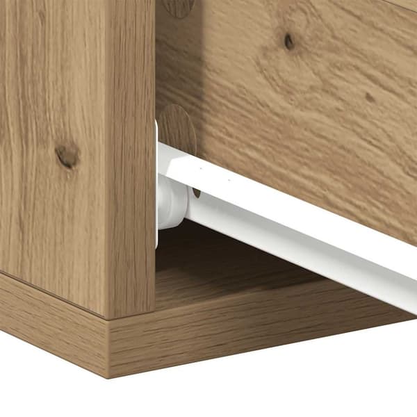 vidaXL Flytende nattbord artisan eik 40x32x15 cm konstruert tre
