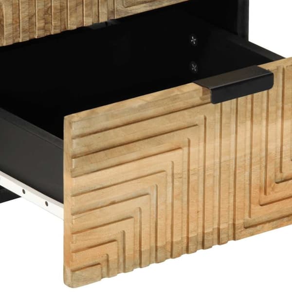 vidaXL Nattbord brun 40x33x46 cm heltre mango