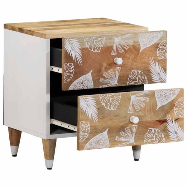 vidaXL Nattbord 40x33,5x46 cm heltre mango