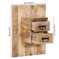 Miniatyrbilde 11 av 11: vidaXL Nattbord 60x32x80 cm grovt heltre mangotre