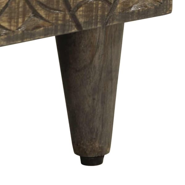 vidaXL Nattbord lysegrå 50x33x60 cm heltre mango