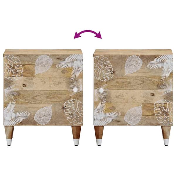 vidaXL Nattbord 40x33,5x46 cm heltre mango