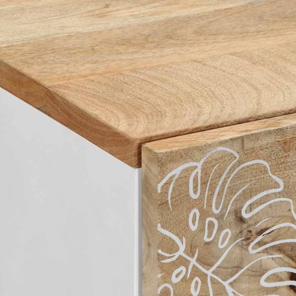 vidaXL Nattbord 40x33,5x46 cm heltre mango