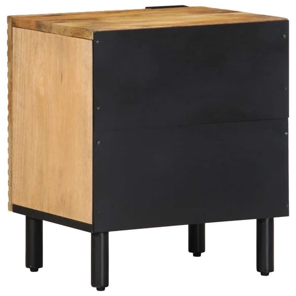 vidaXL Nattbord brun 40x33x46 cm heltre mango