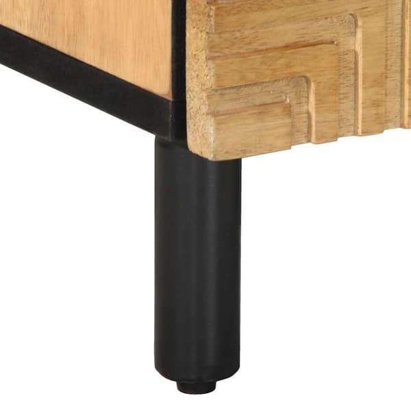 vidaXL Nattbord brun 40x33x46 cm heltre mango