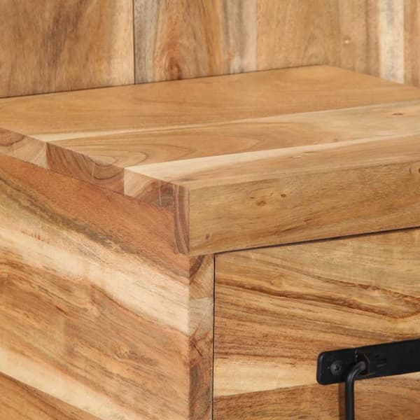 vidaXL Sängbord 60x32x80 cm massivt akaciaträ