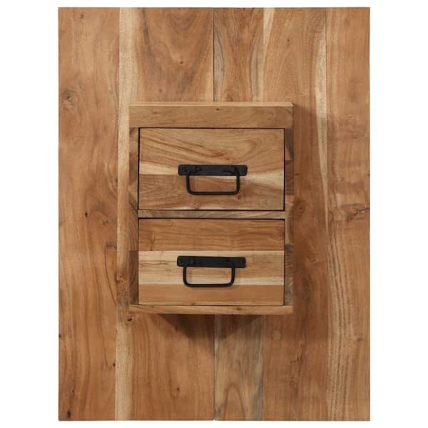 vidaXL Sängbord 60x32x80 cm massivt akaciaträ