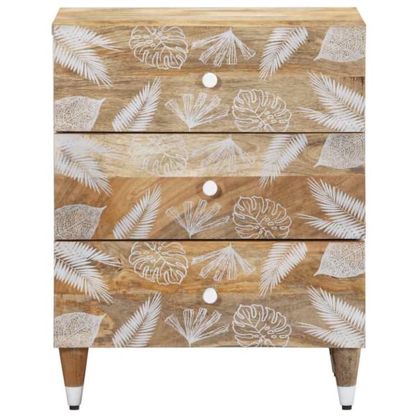vidaXL Nattbord 50x33x60 cm heltre mango
