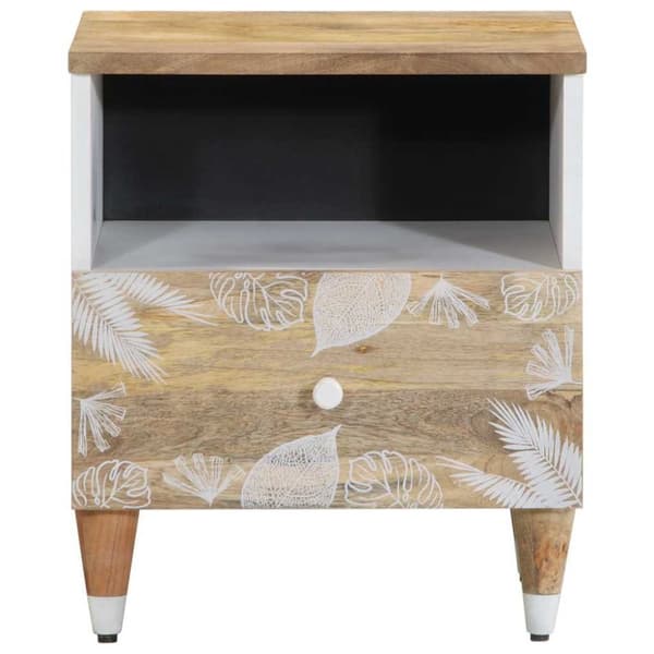 vidaXL Nattbord 2 stk 40x33x46 cm heltre mango
