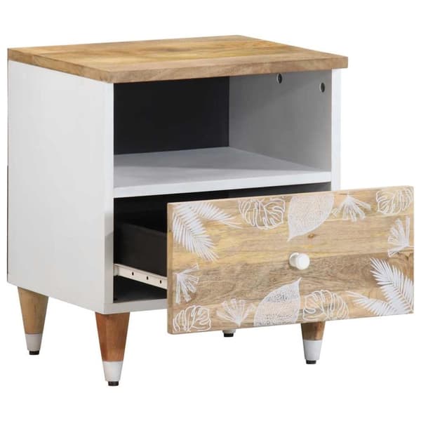 vidaXL Nattbord 2 stk 40x33x46 cm heltre mango
