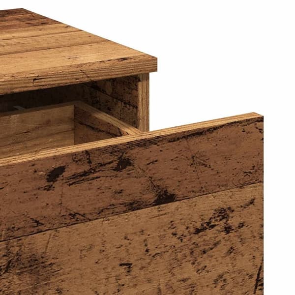 vidaXL sengeborde 2 stk. 40x35x65 cm konstrueret træ gammelt trælook