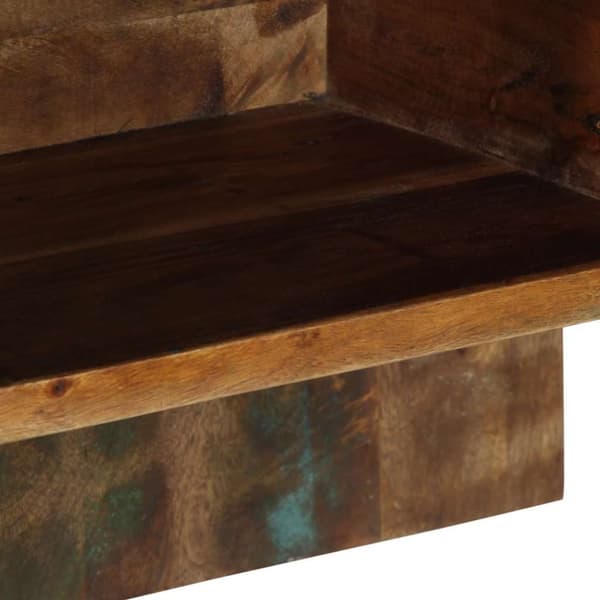 vidaXL Nattbord flerfarget 50x27x50 cm gjenvunnet heltre