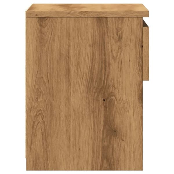 vidaXL Sängbord hantverksmässig ek 40x30x39 cm konstruerat trä