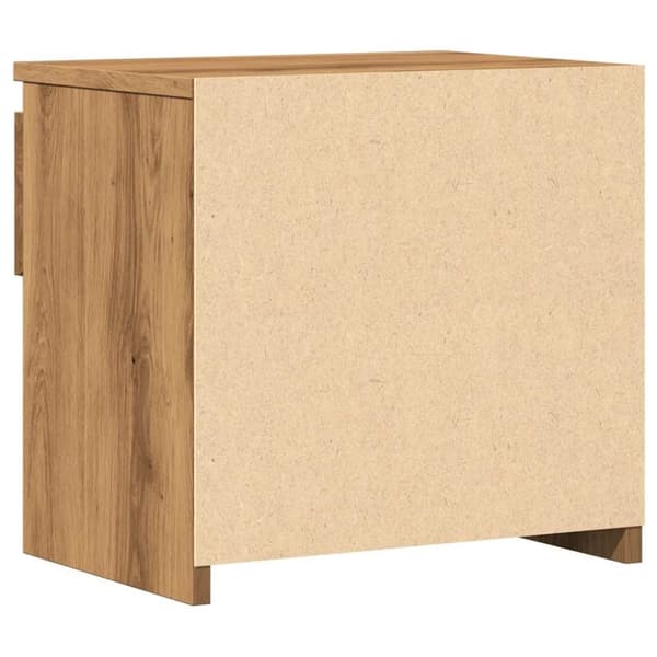 vidaXL Sängbord hantverksmässig ek 40x30x39 cm konstruerat trä