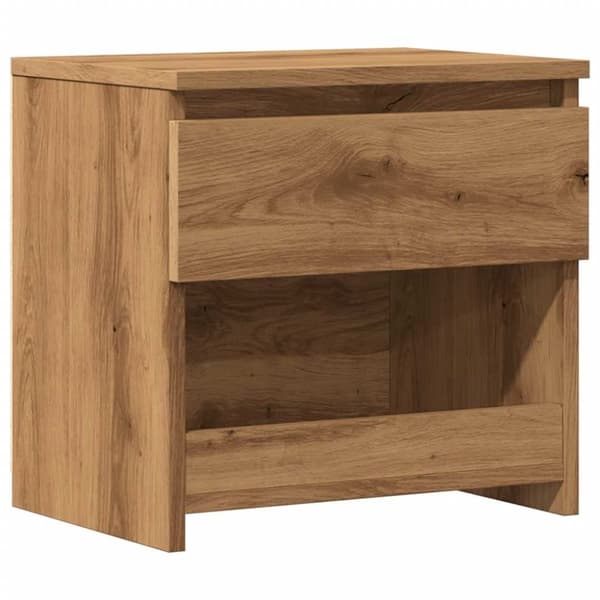 vidaXL Sängbord hantverksmässig ek 40x30x39 cm konstruerat trä