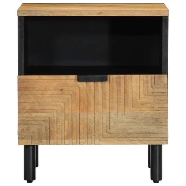 vidaXL Nattbord brun 40x33x46 cm heltre mango
