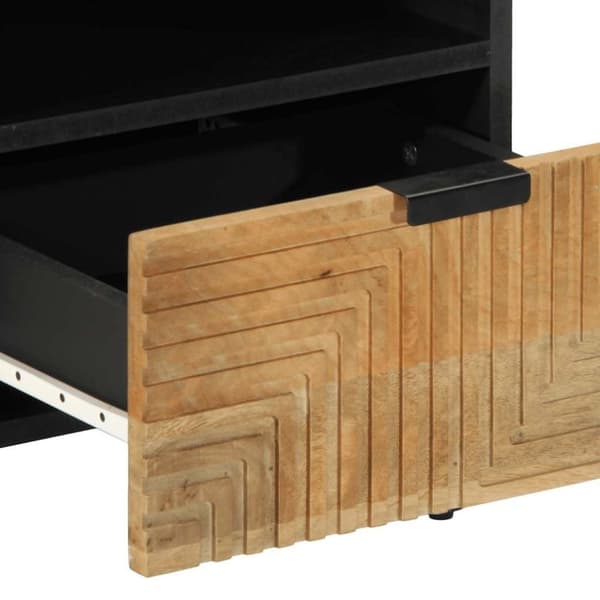 vidaXL Nattbord brun 40x33x46 cm heltre mango