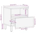 Miniatyrbilde 11 av 11: vidaXL Nattbord brun 40x33x46 cm heltre mango