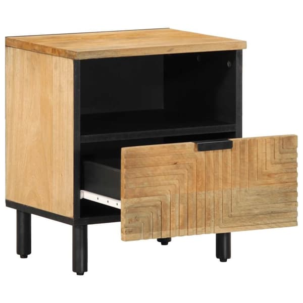 vidaXL Nattbord brun 40x33x46 cm heltre mango