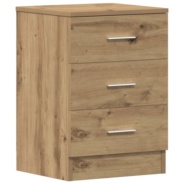 vidaXL Nattbord 2 stk artisan eik 38x35x55 cm konstruert tre