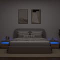 Pikkukuva 6 / 11: vidaXL yöpöytäkaappi LED-valoilla käsityöläinen tammi 60x35x40 cm