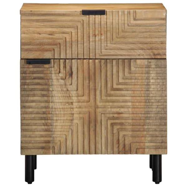 vidaXL Sängskåp brun 50x33x60 cm mango i massivt trä