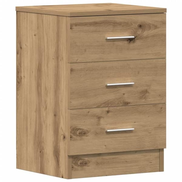 vidaXL Sängbord artisan ek 38x35x55 cm konstruerat trä