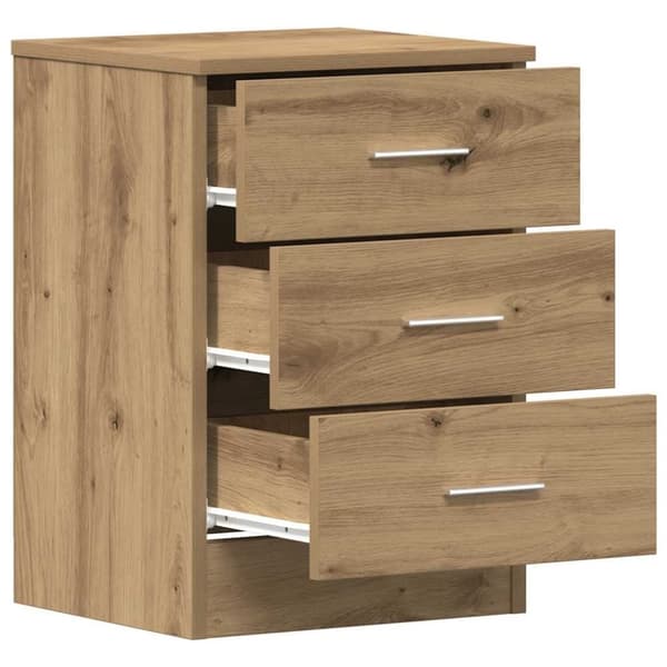 vidaXL Sängbord artisan ek 38x35x55 cm konstruerat trä